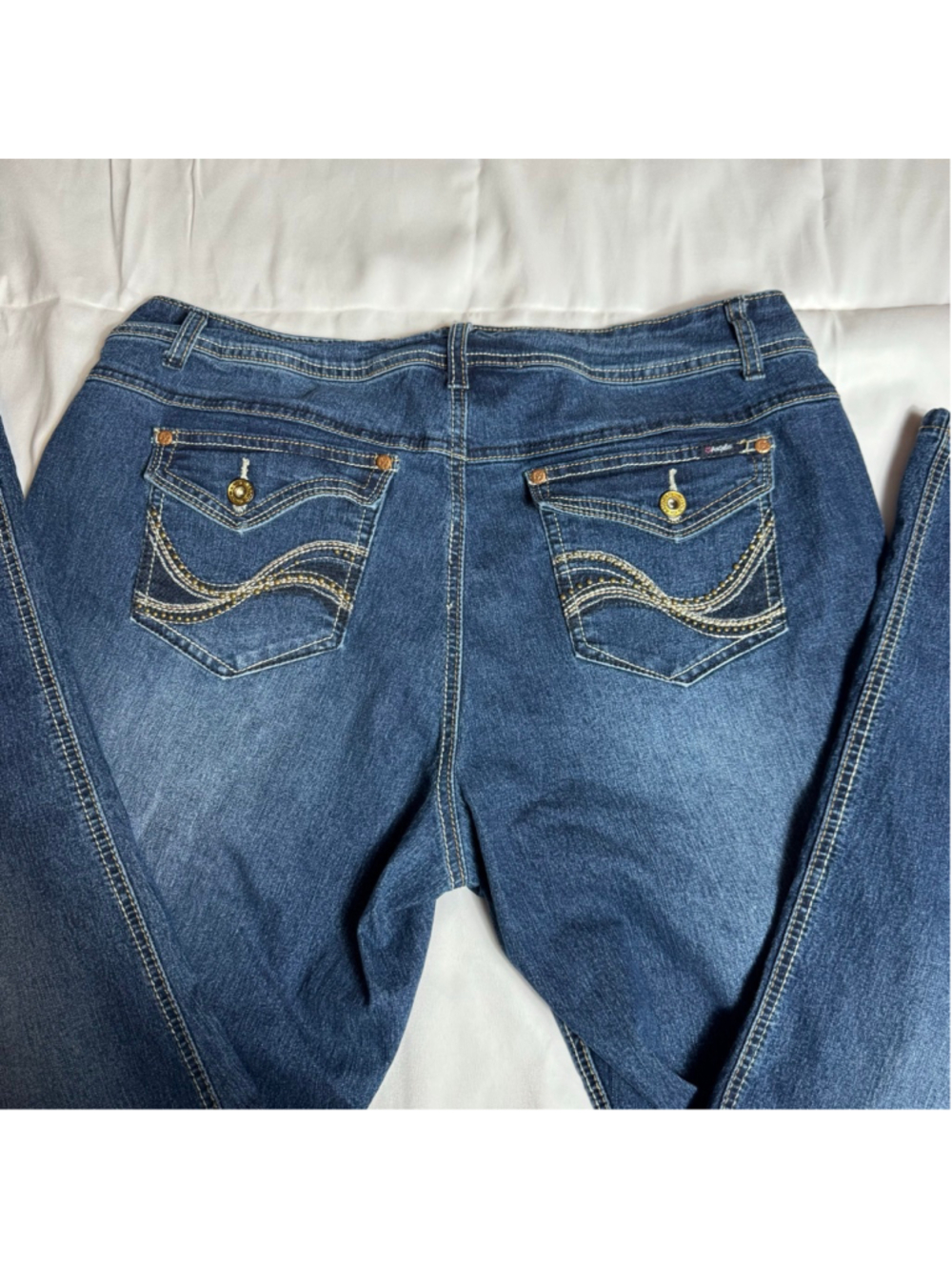 Women's Angels Blue Straight Leg Jeans Size 18 - Picture 10 of 11